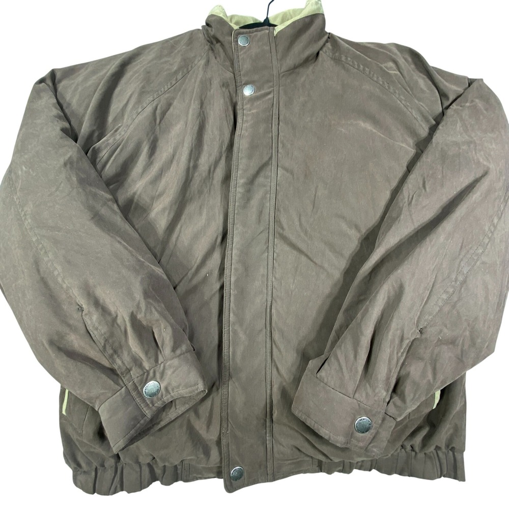 Members Only Bomber Jacket Men Large Puffer 2 in‎ 1 Suede Quilted Pearl Snap Y2K